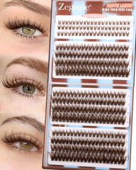 Zegaine brown lash clusters for soft daily look