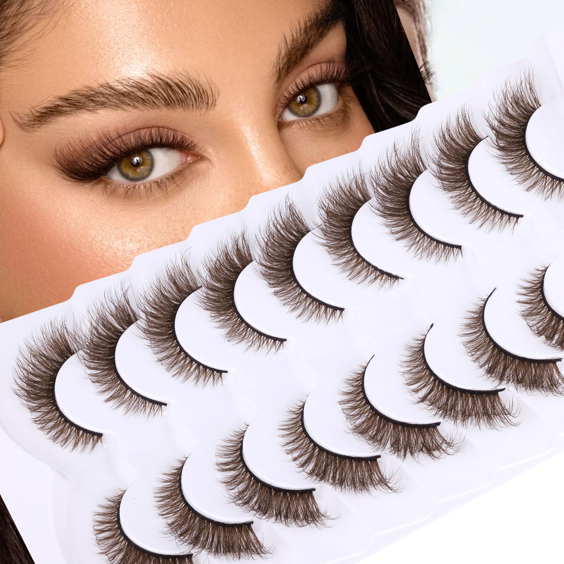 Zegaine dark brown lashes for seamless color match