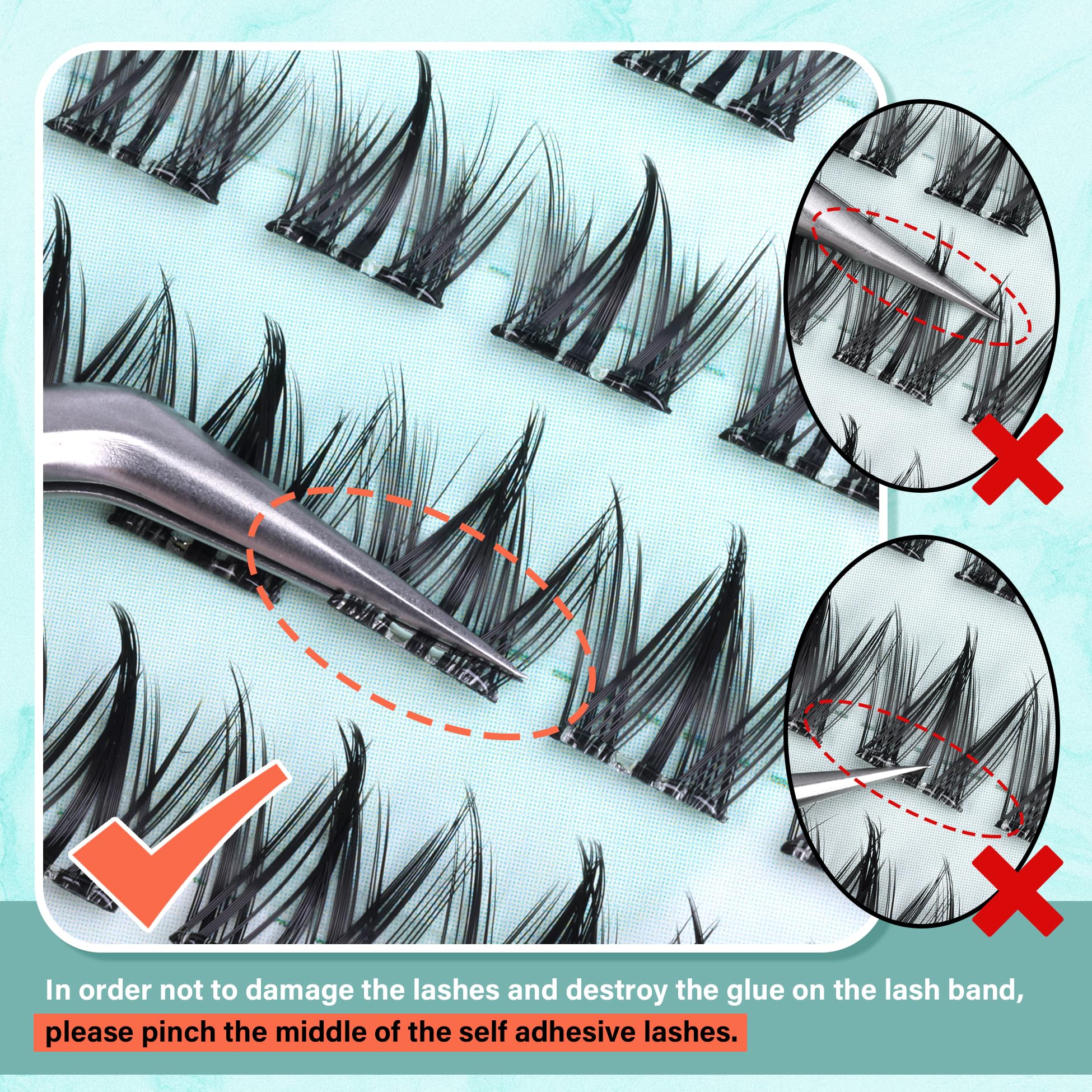 Zegaine doll-like manga lashes create a wide-eyed look.