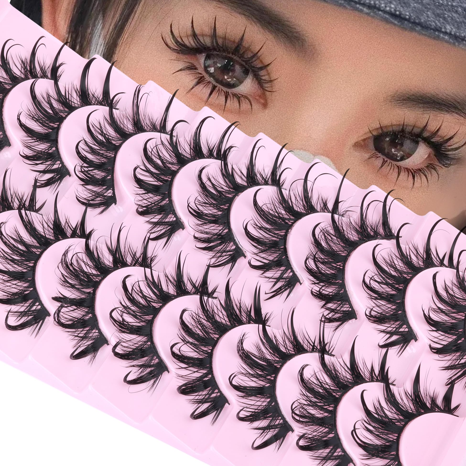 Zegaine Manga Lashes Cat Eye 9 pairs fit various eye shapes