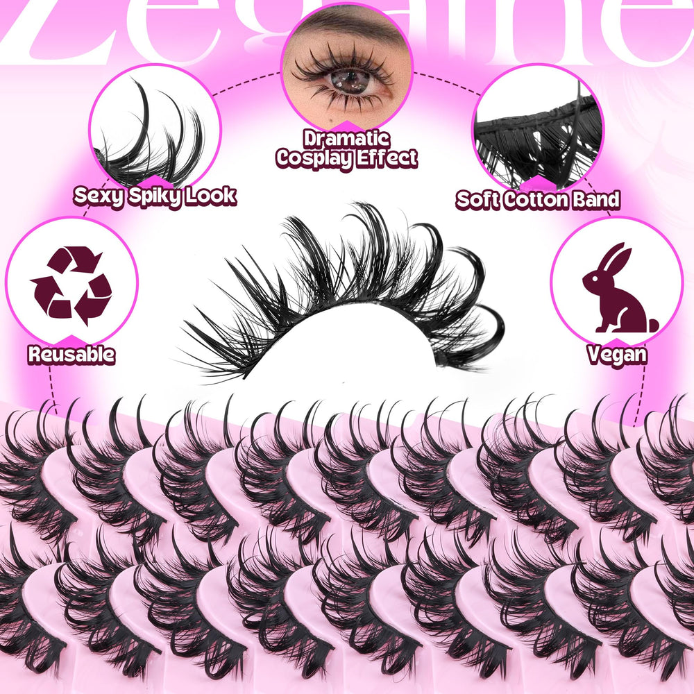 Zegaine Manga Lashes Long Manhua 12-20mm enhances eye shape