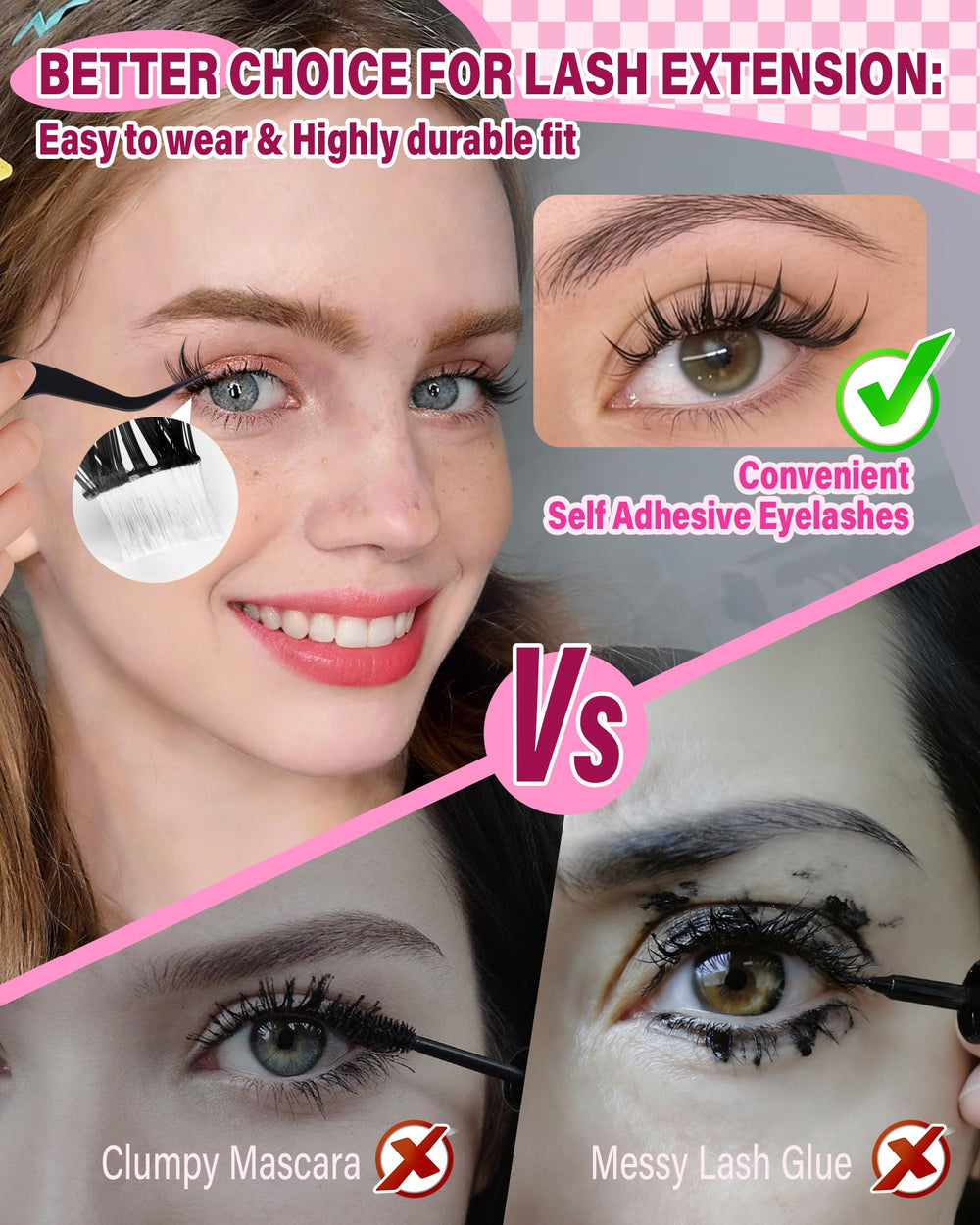 Zegaine Manga self adhesive lash clusters application step guide
