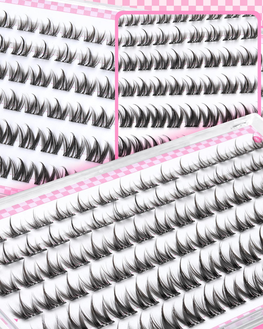 Zegaine Manga self adhesive lash clusters before and after close-up