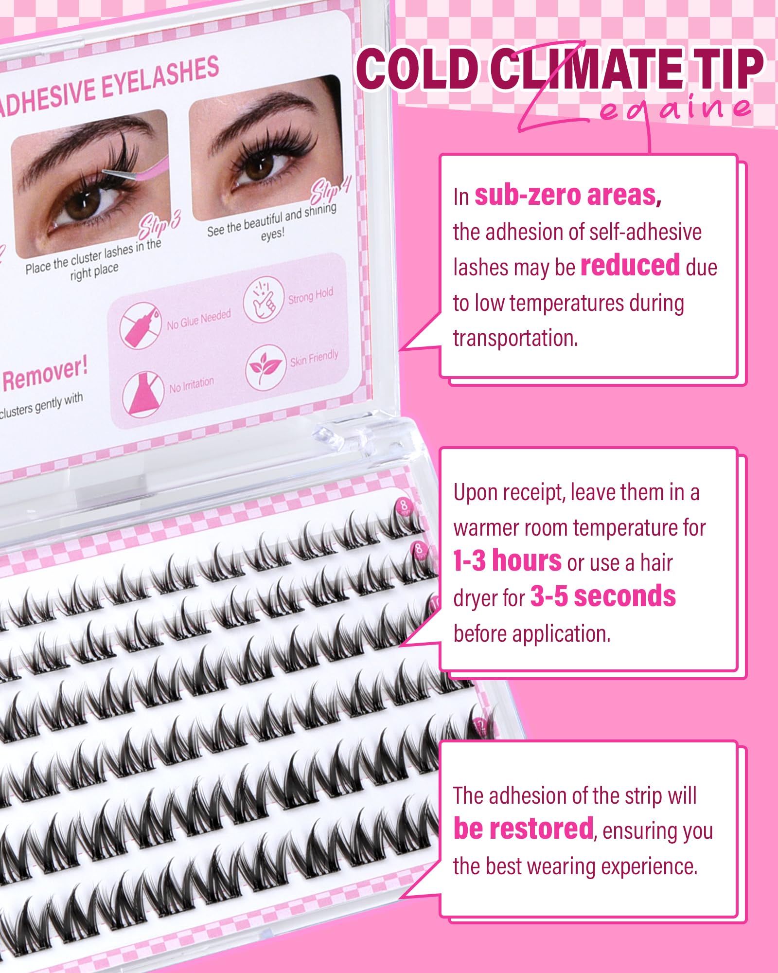 Zegaine Manga self adhesive lash clusters waterproof longwear performance