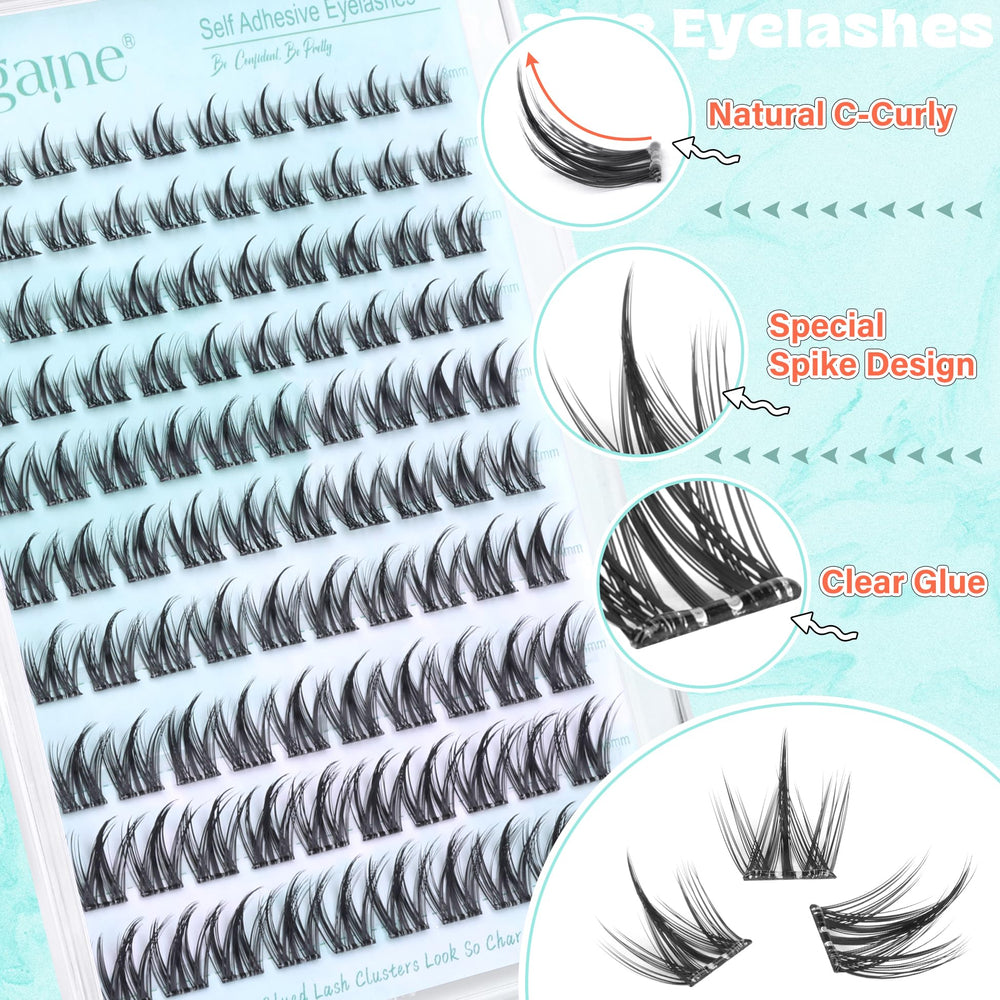 Zegaine pre-glued lashes 8-16mm C-curly for quick, natural enhancement.