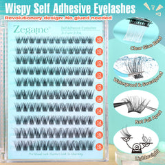 Zegaine self adhesive eyelash clusters natural-look closeup enhances subtle eye definition