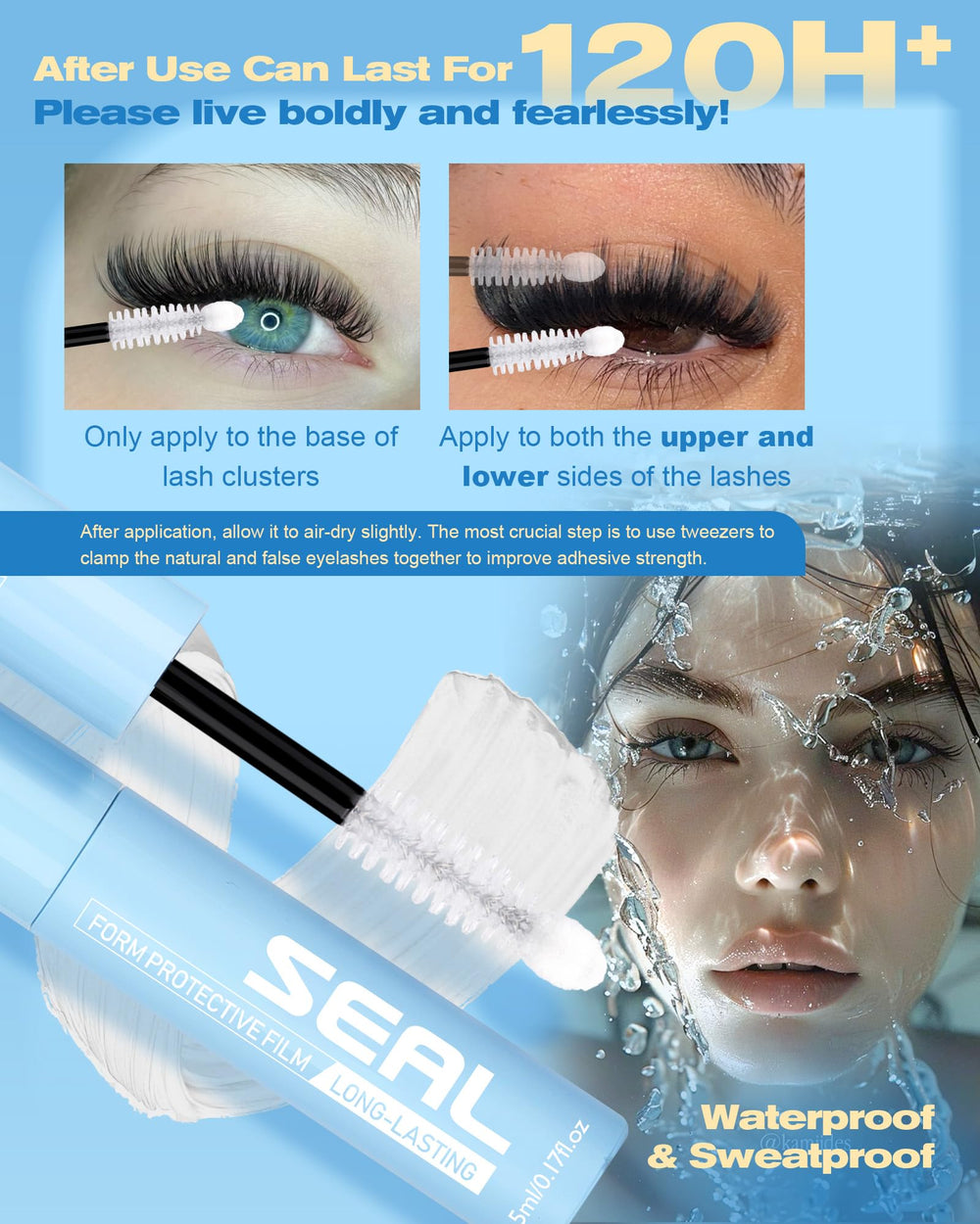 Zegaine 2-in-1 bond and seal in one tube simplifies the lash routine.