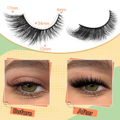 Zegaine wispy lashes showing fox-eye effect for a lifted look.