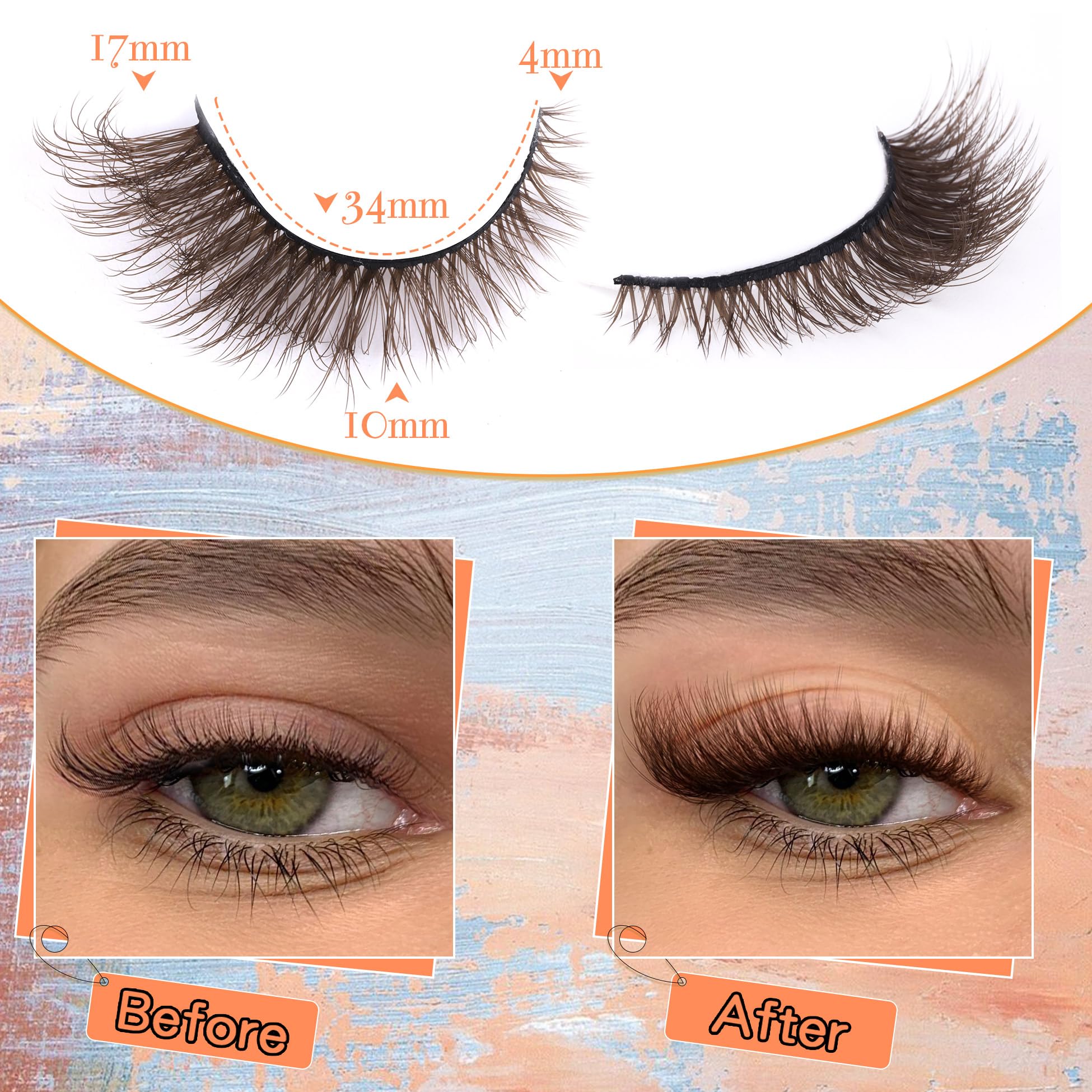 Zegaine wispy faux mink lashes with variation length for definition