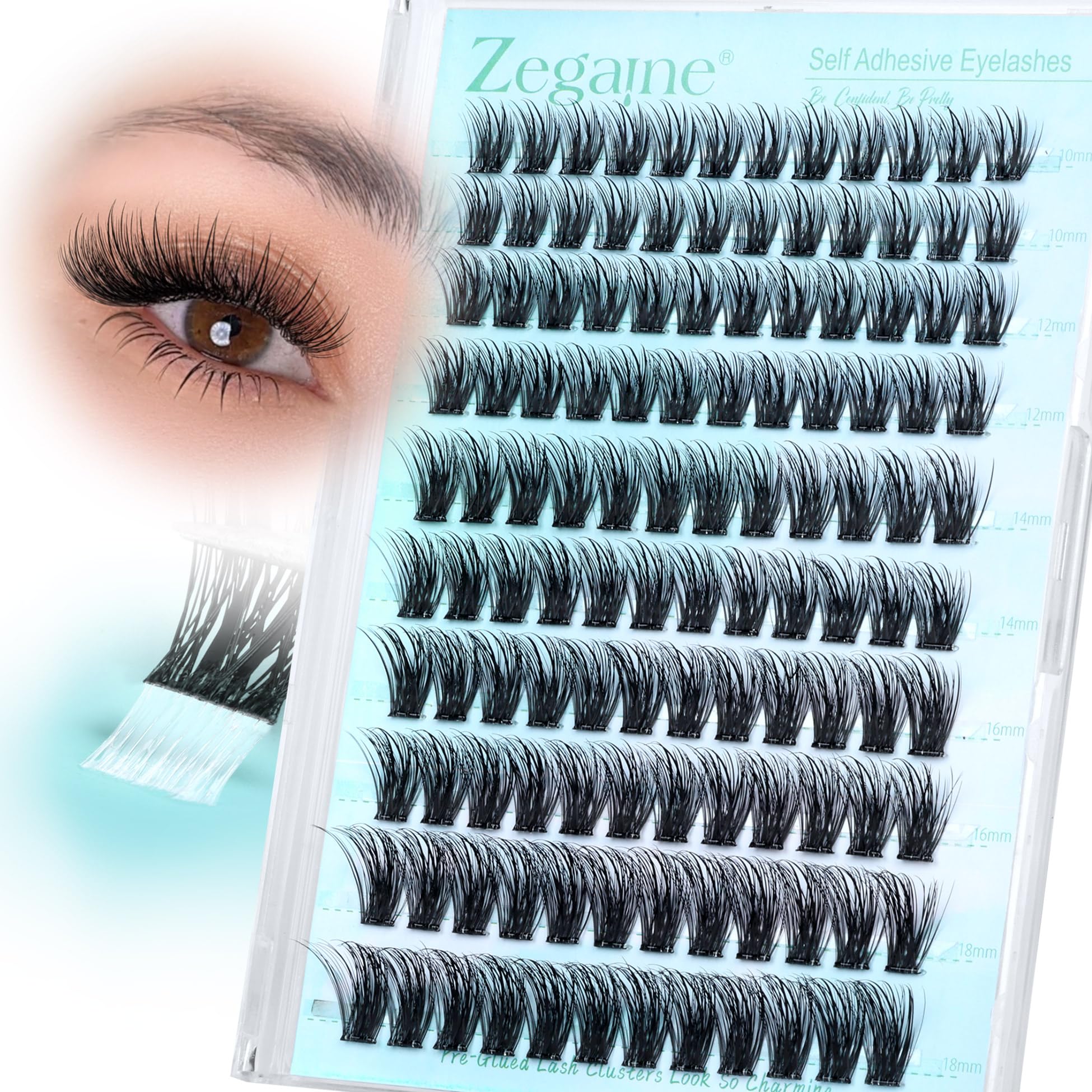 Zegaine wispy lashes on a model demonstrate daytime natural glow.