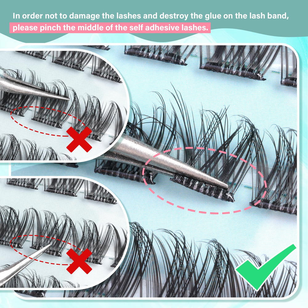 Zegaine wispy self-adhesive lashes quick-application design for fast morning makeup.