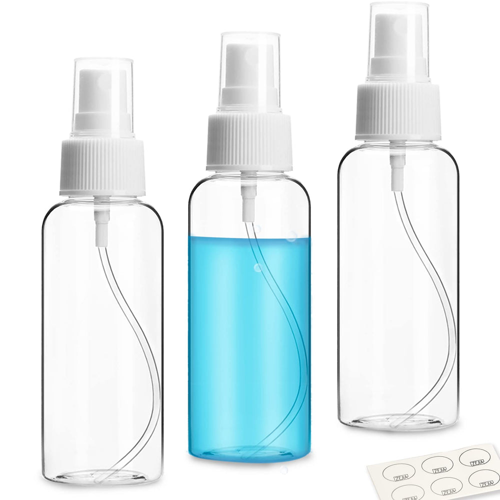 ZEJIA 3-pack small spray bottles pack shot, ideal for travel and organization.
