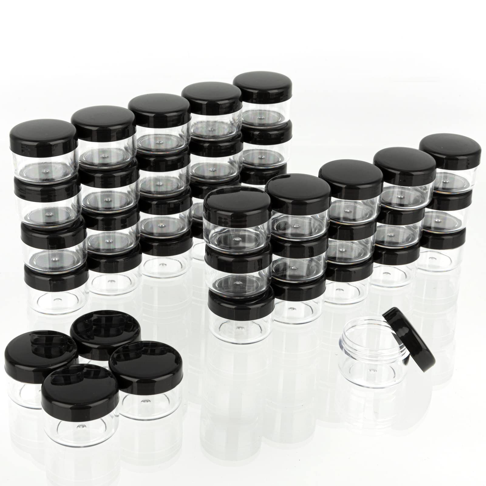 ZEJIA 5g black cosmetic container for travel samples