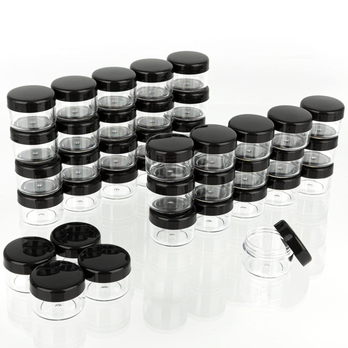 ZEJIA 5g black cosmetic container for travel samples