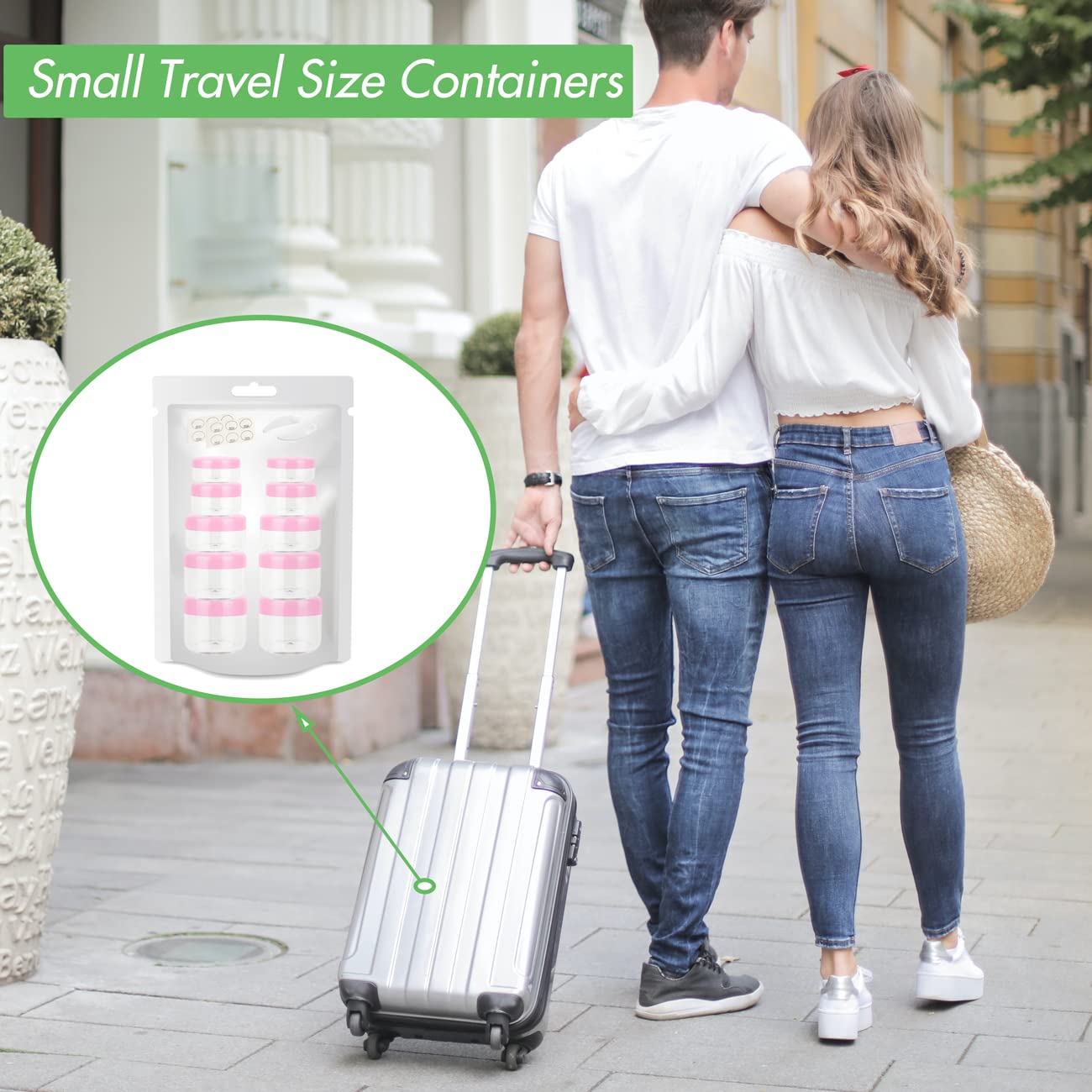 ZEJIA labels for tagging travel containers to organize products.