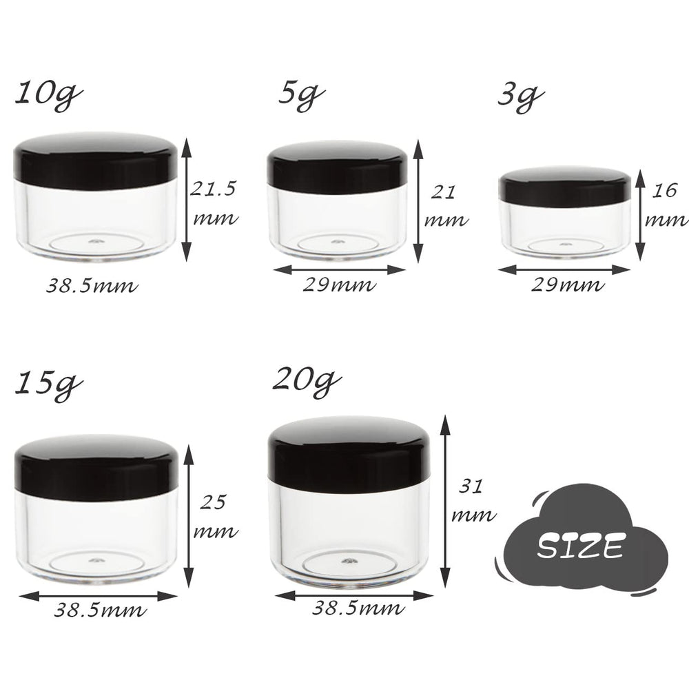 ZEJIA multi-color jars offer size options for various products.