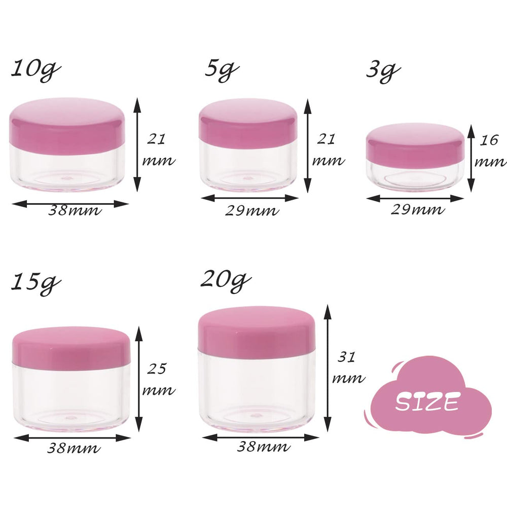 ZEJIA 20g pink travel jar, great for larger sample portions.