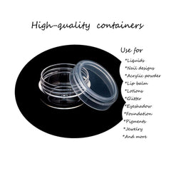 ZEJIA 20g clear jar with screw lid, convenient for creams on the go.
