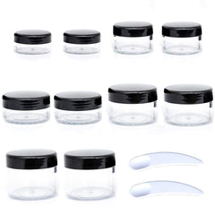 ZEJIA small travel containers with black lids ensure secure, leak-free makeup on the go.