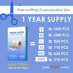 ZELIER Pimple Patches cut-to-size option for precise blemish fit