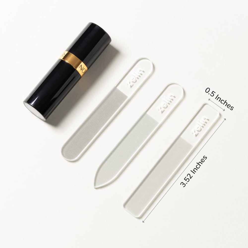 Zelin crystal nail file with pointed head for detailed cuticle work.