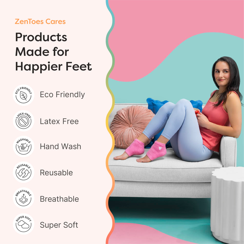 ZenToes talla regular se adapta a pie promedio para uso cómodo.