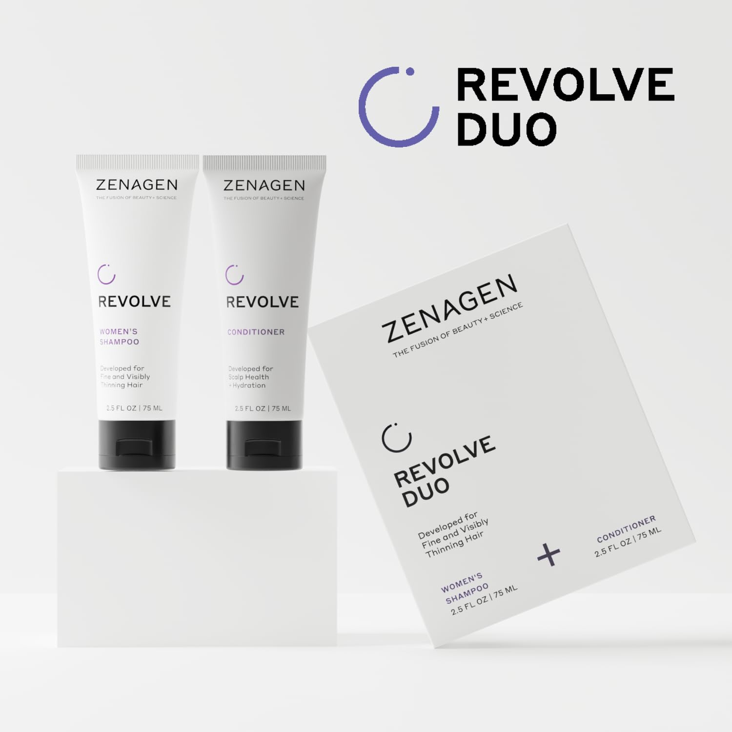 Zenagen Revolve travel kit packaging, TSA-approved for easy carry