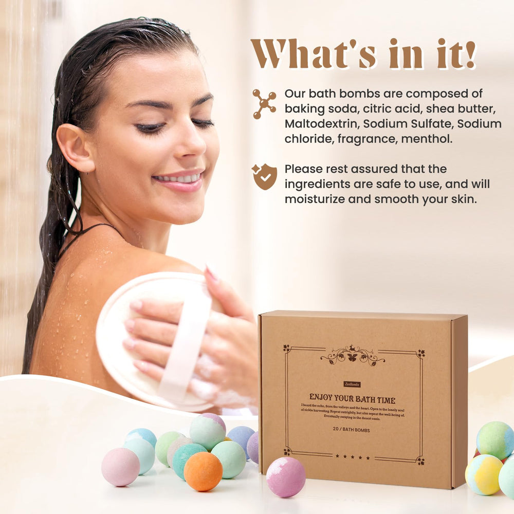 ZenBombs gift box presentation highlights a premium spa gift experience