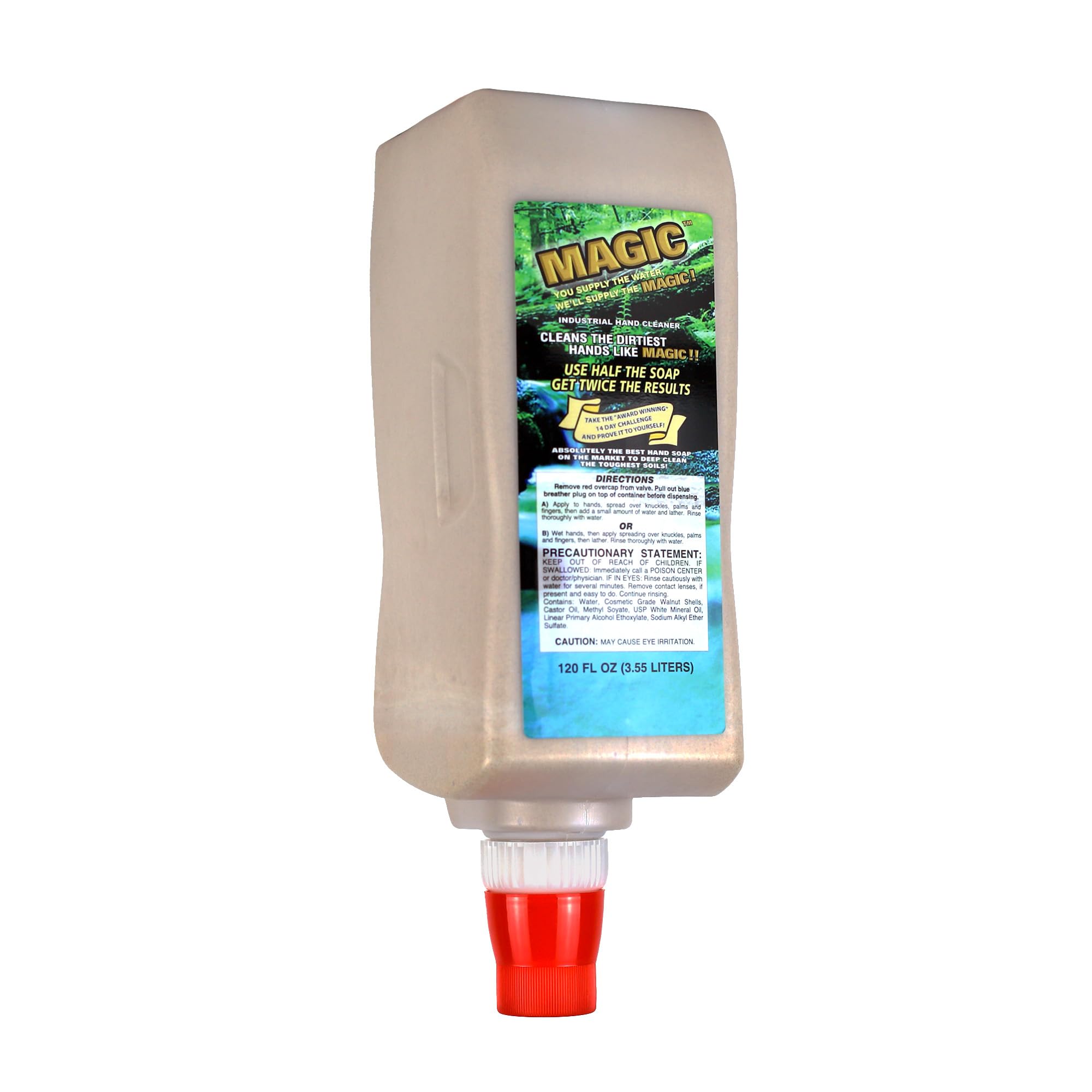 Zenex Magic Hand Soap removes grease without drying skin.