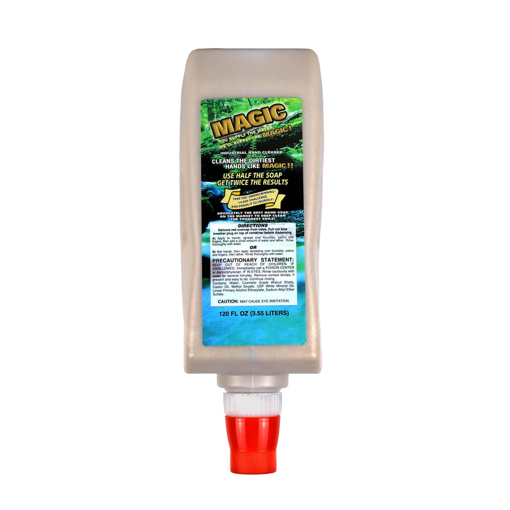 Zenex Magic Hand Soap grease-removal for automotive grime in the shop.