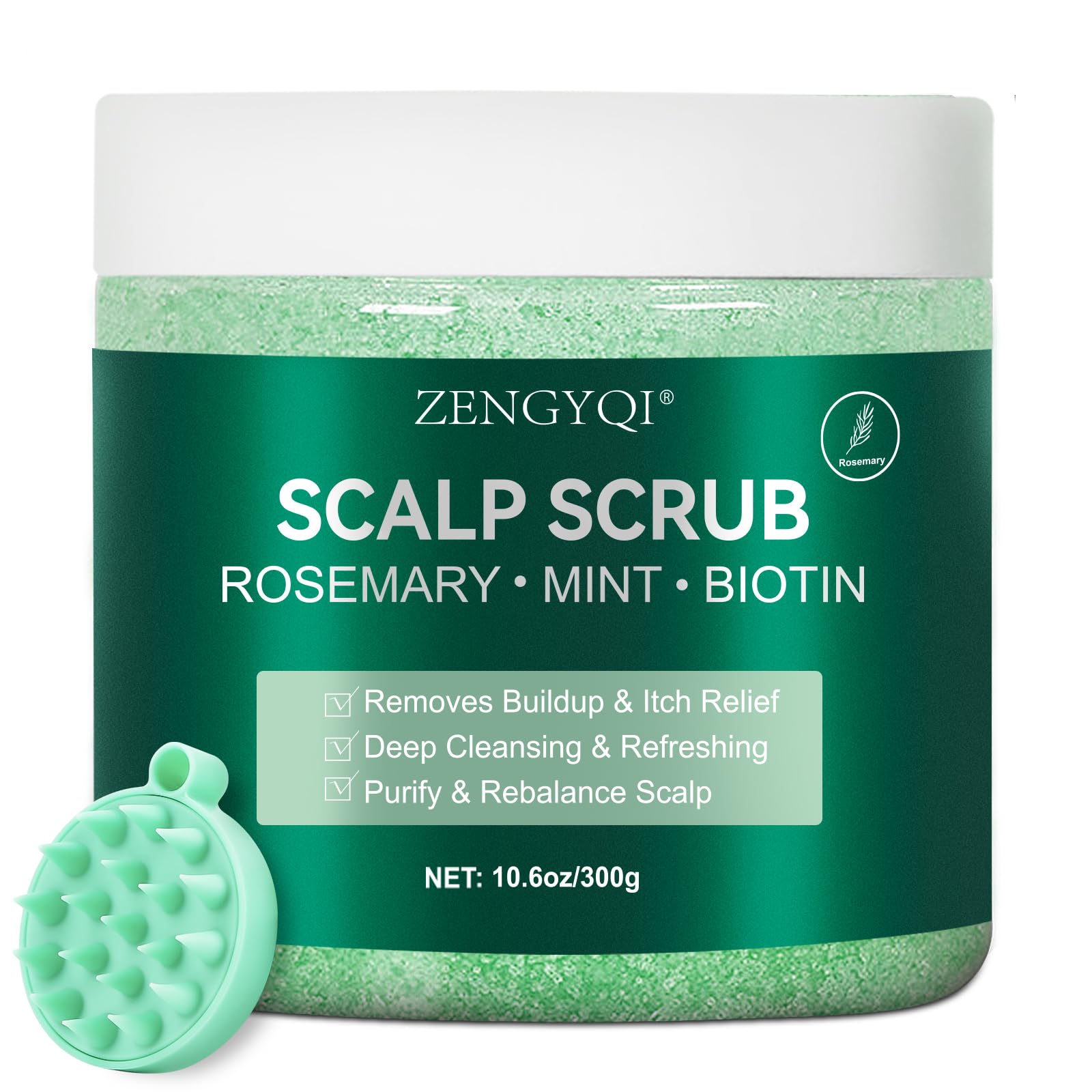 ZENGYQI exfoliante cabelludo: bote para limpieza profunda y sensación de frescura.