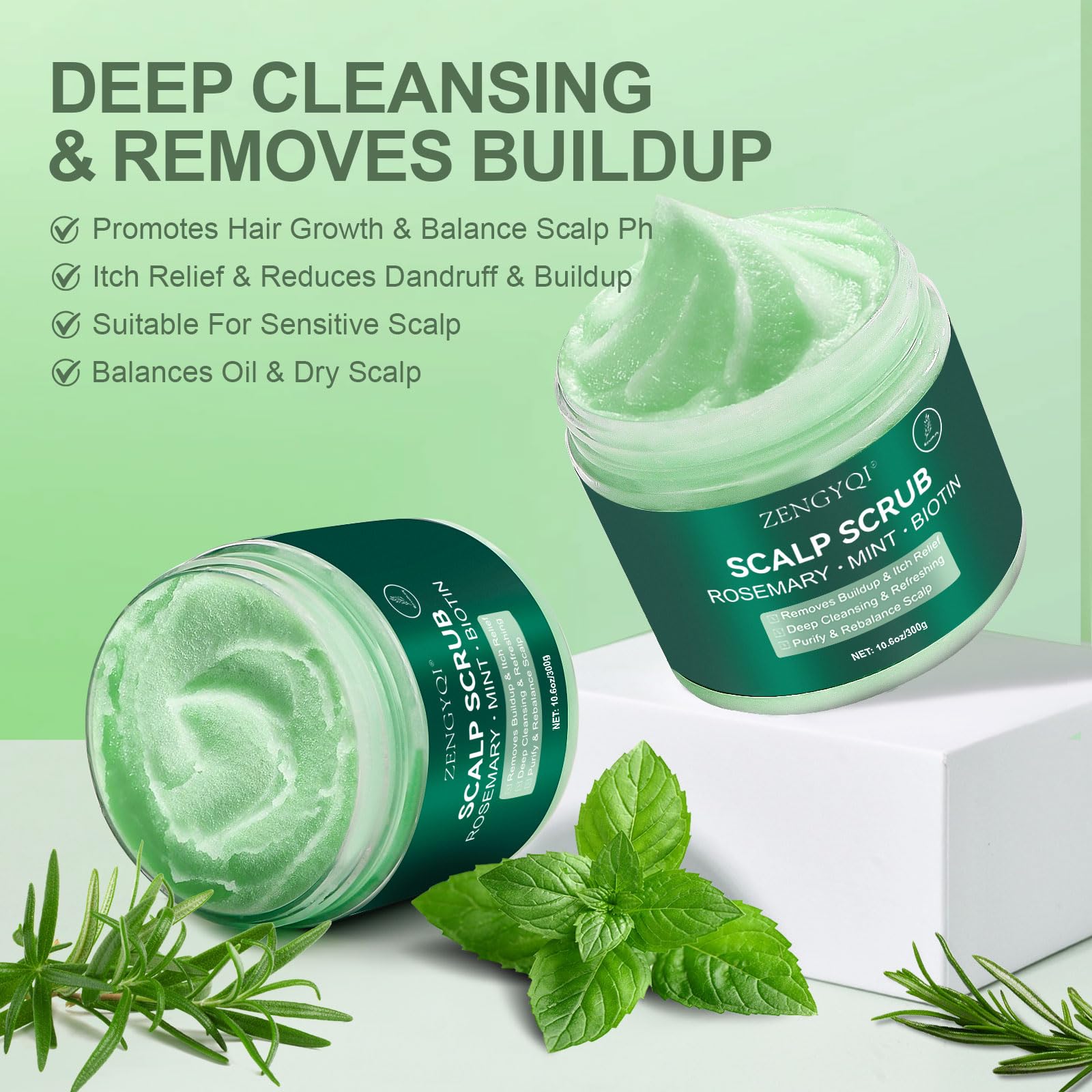 ZENGYQI textura exfoliante con sal marina para eliminar acumulaciones.