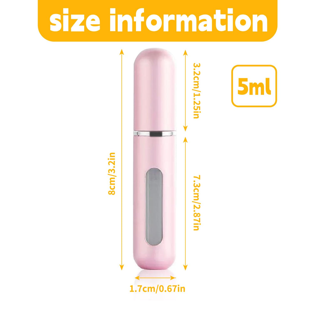 ZenithFast 5ml rose pink bottle helps organize travel scents.