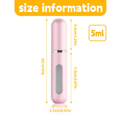 ZenithFast 5ml rose pink bottle helps organize travel scents.