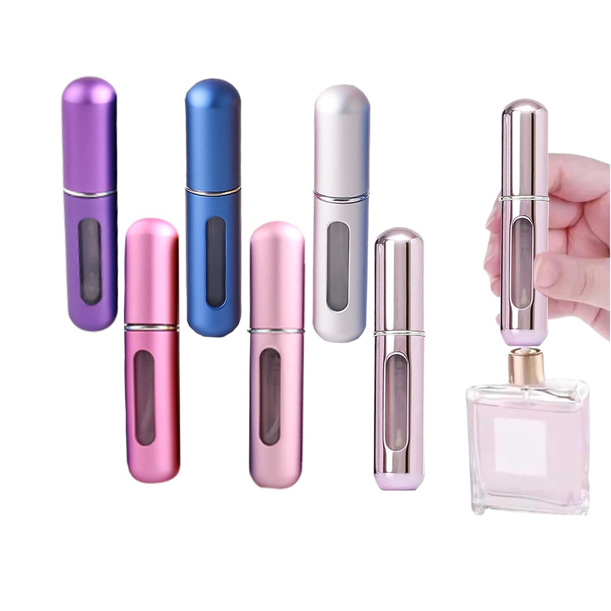 ZenithFast travel bottle silver with leak-proof performance for on-the-go fragrance.