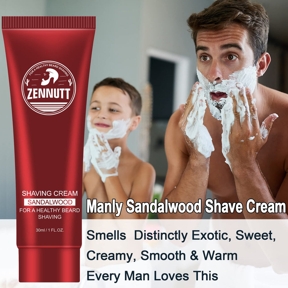 ZENNUTT travel-size shaving cream pack ready for on-the-road grooming.