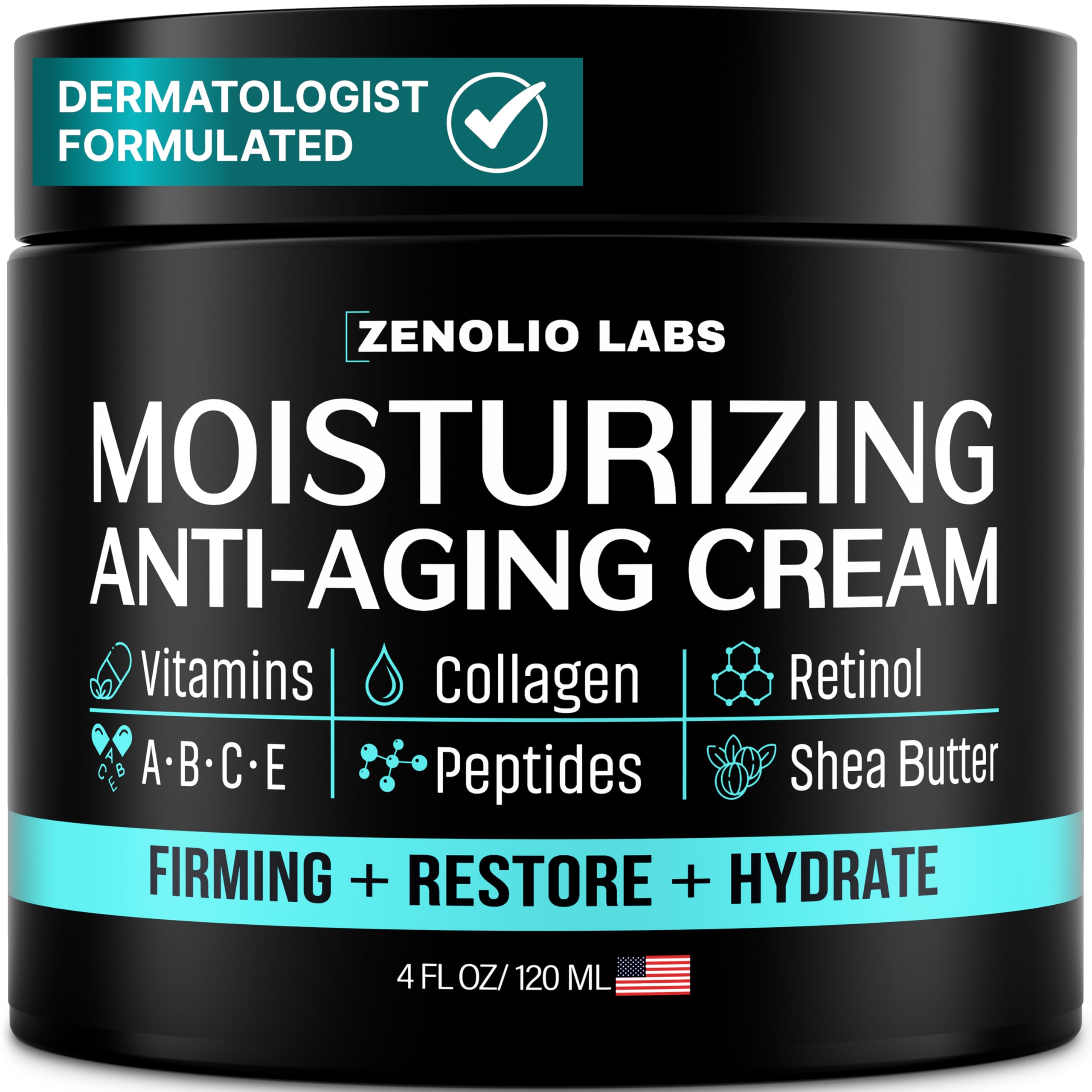 Zenolio Labs crema para hombres antiarrugas para una apariencia más firme.