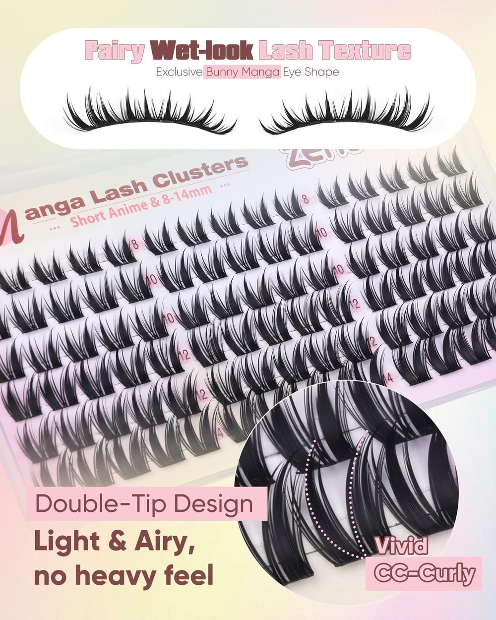 Zenotti anime lash clusters provide a natural vibe with a hint of drama