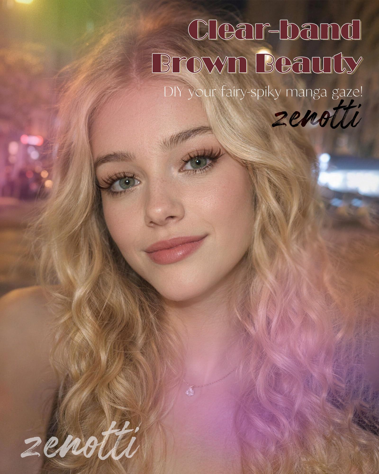 Zenotti brown lash clusters ccurl lashes for eye-brightening lift