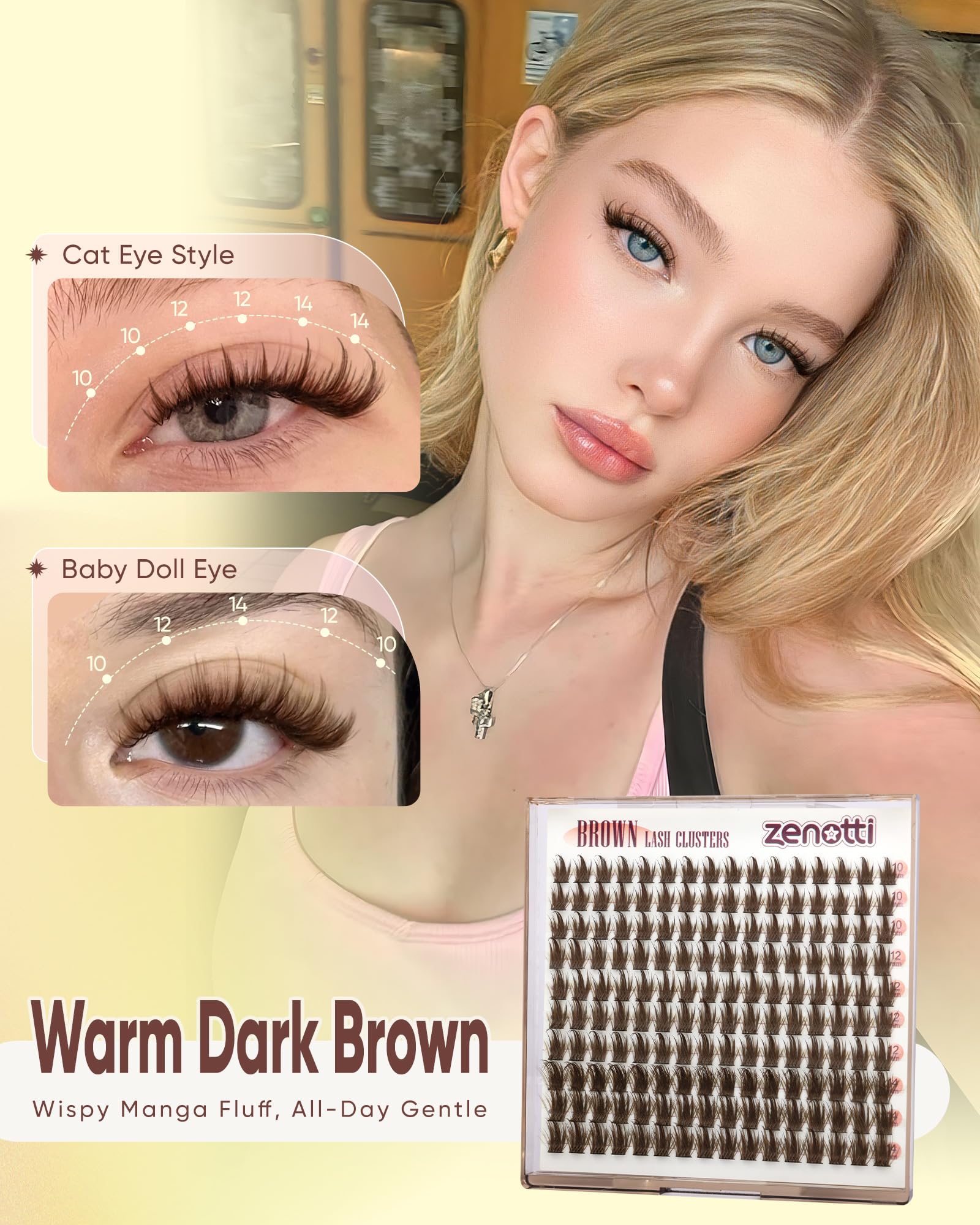 Soft, weightless feel with delicate tips for wider eyes.