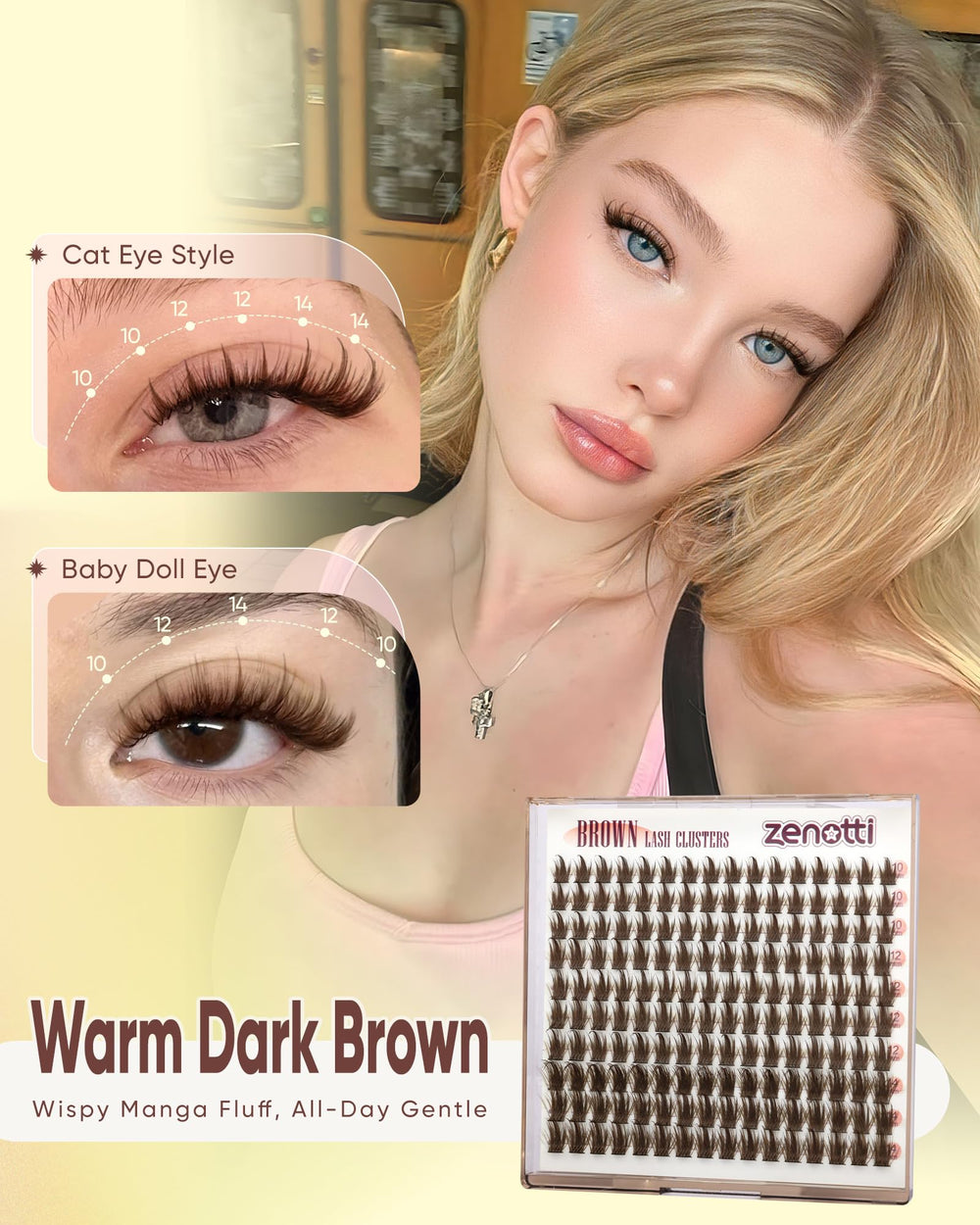 Soft, weightless feel with delicate tips for wider eyes.