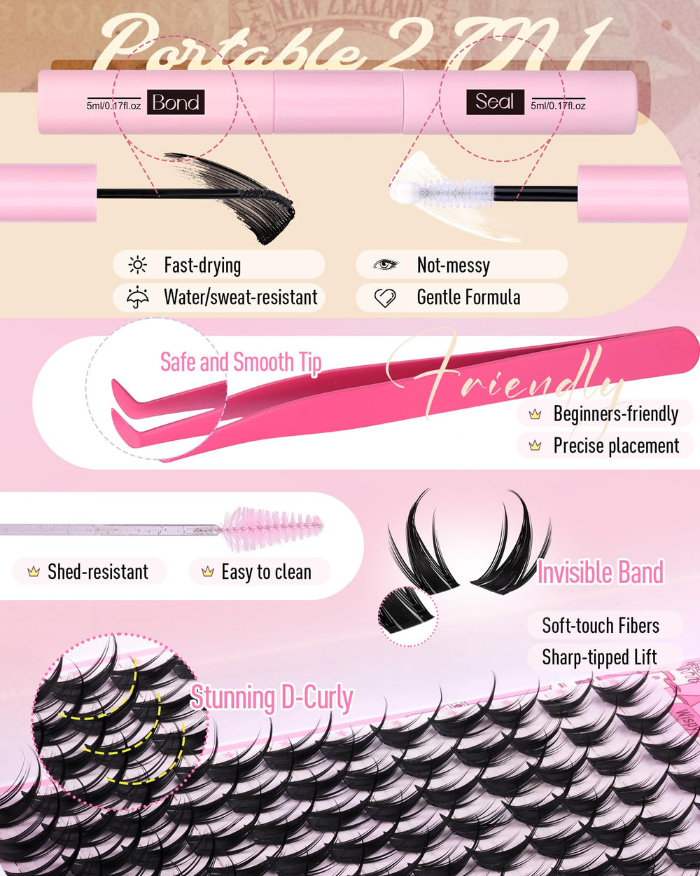Zenotti Wispy spiky lashes creating bold, anime-inspired style for cosplay.
