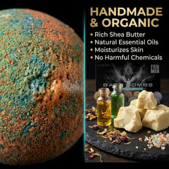Bomb dissolving in tub with long-lasting fizz for a soothing soak