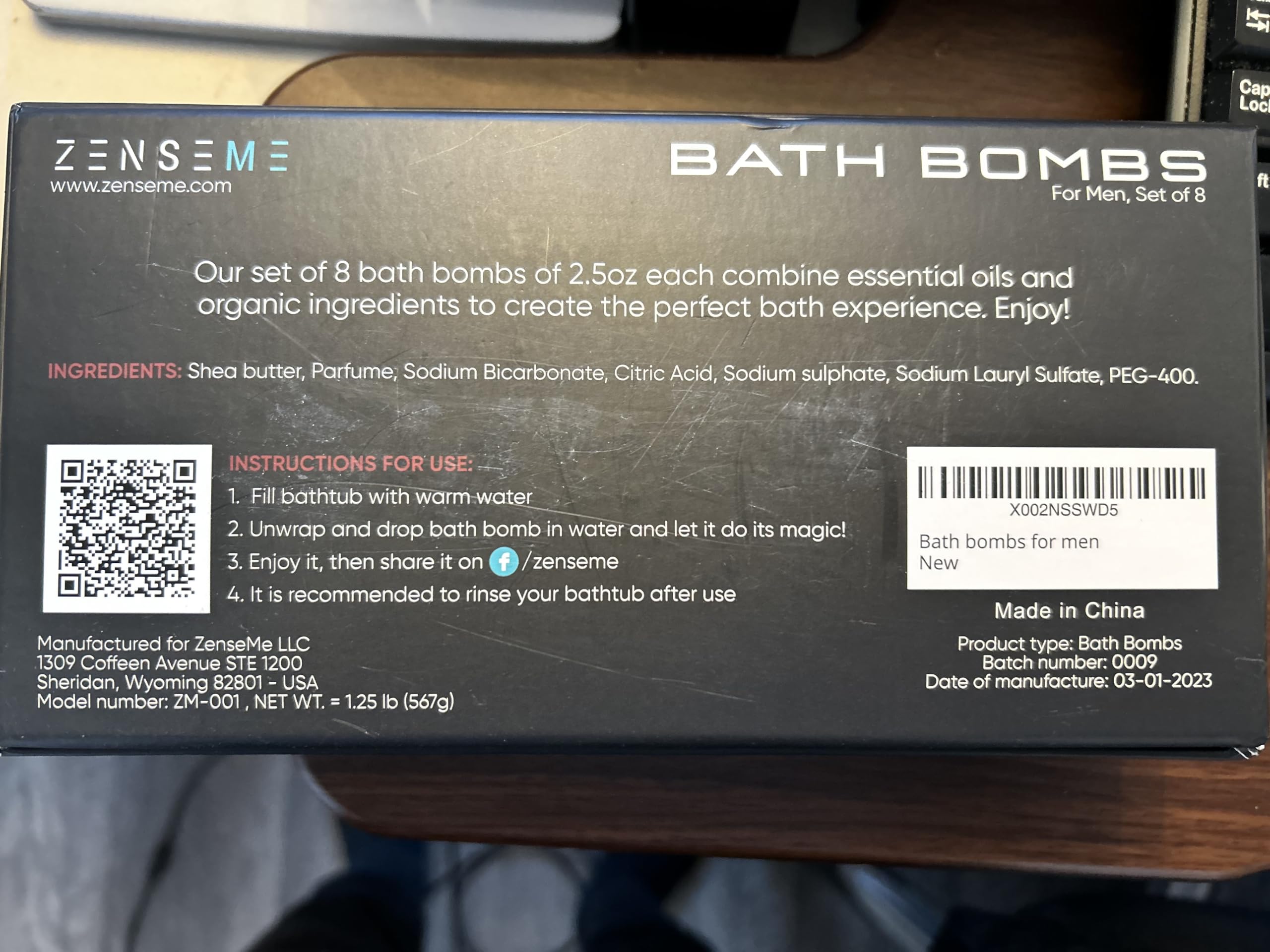 Bomba de baño ZenseMe aroma eucalipto vainilla, sensación relajante y suave