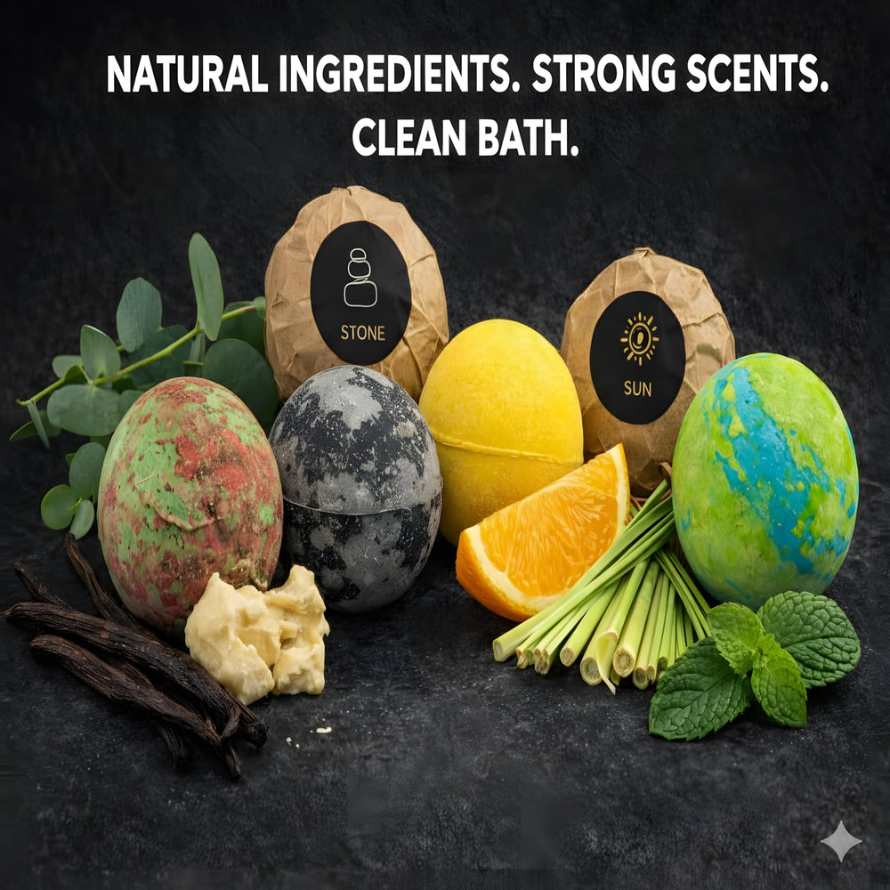 Bomba de baño ZenseMe aroma hierba limón naranja, limpieza y energía