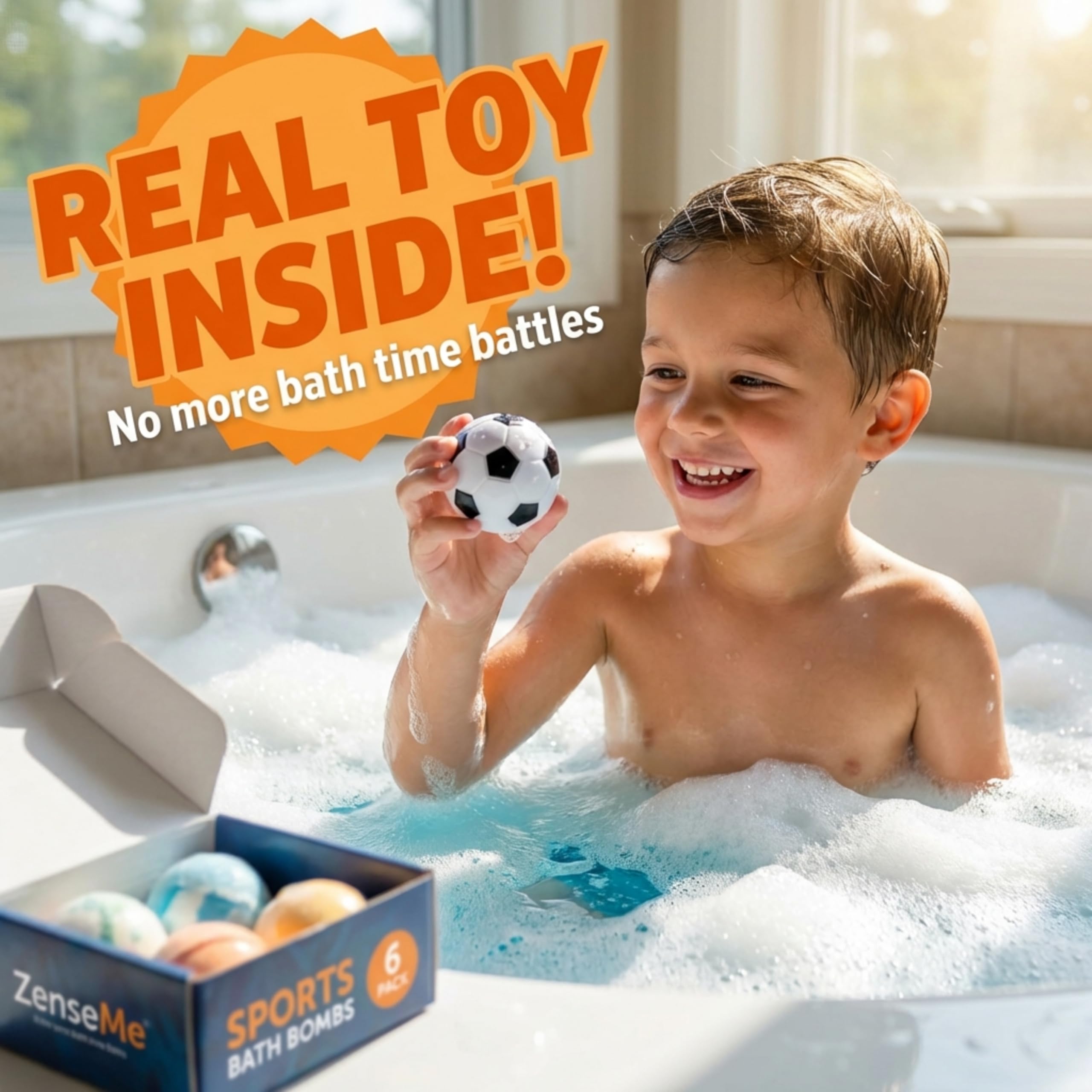 Caja regalo ZenseMe de bombas de baño para fiestas y regalos.