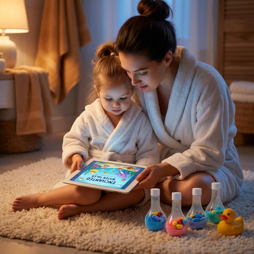 ZenseMe uso fácil bano: limpieza rápida y diversión segura para niños.