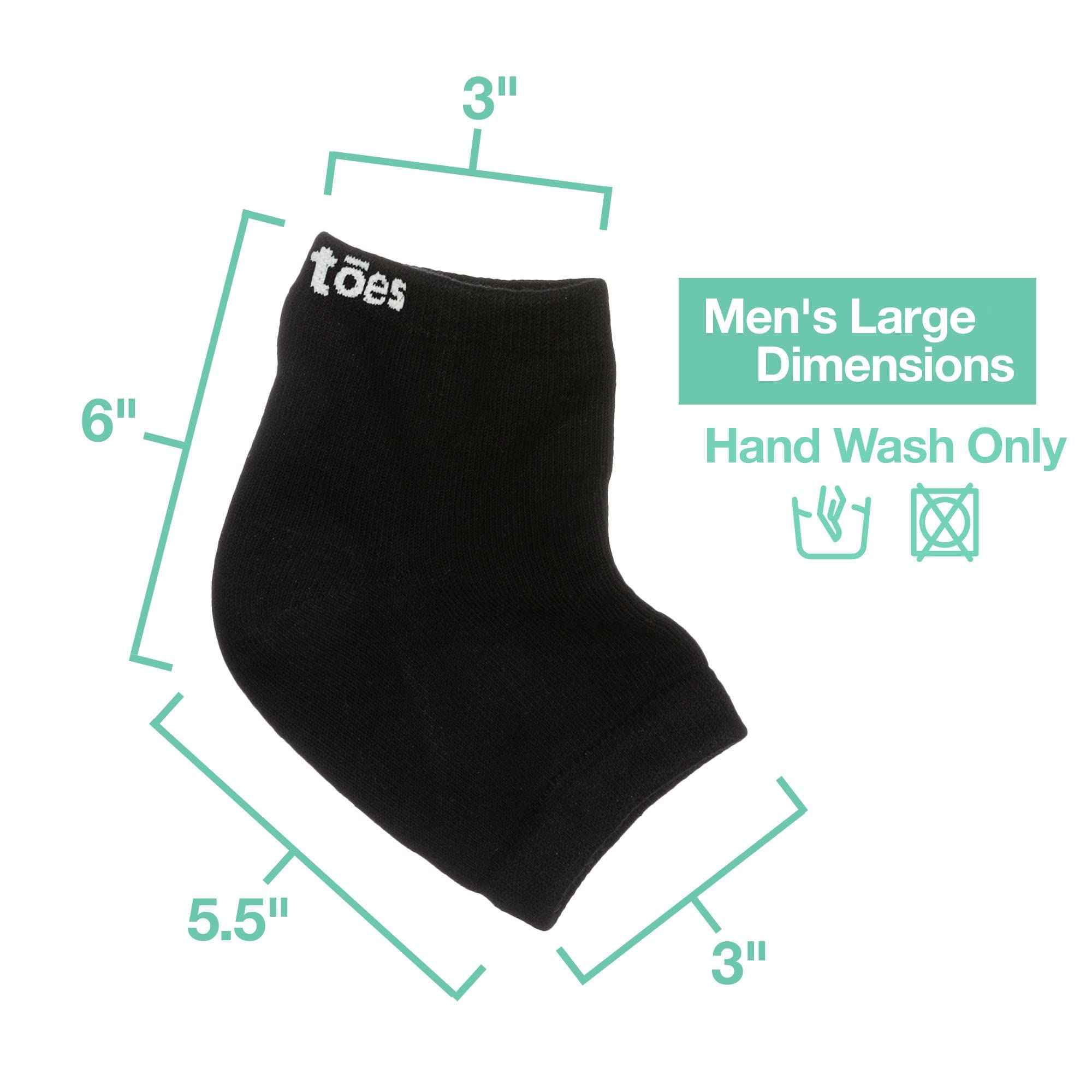 ZenToes algodón negro talla amplia, suave para uso diario