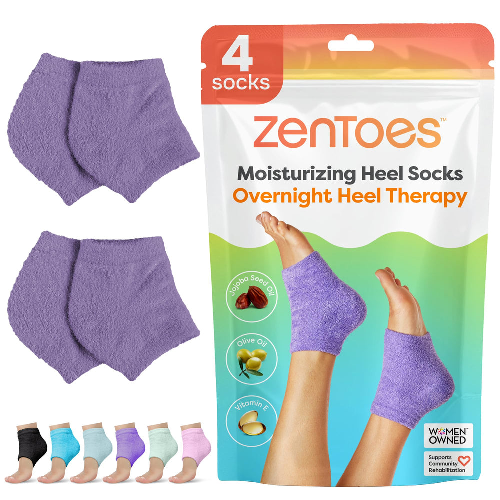 ZenToes calcetines hidratantes para talones con cuidado nocturno y suavidad al despertar.
