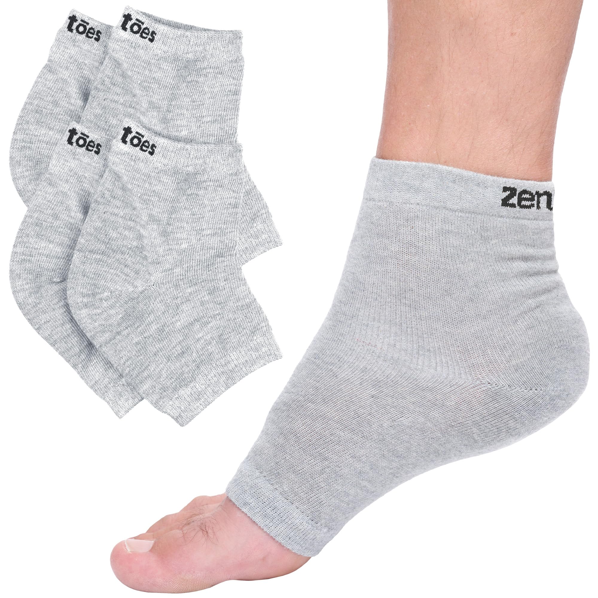 Calcetines hidratantes ZenToes para talones secos, suaves al contacto